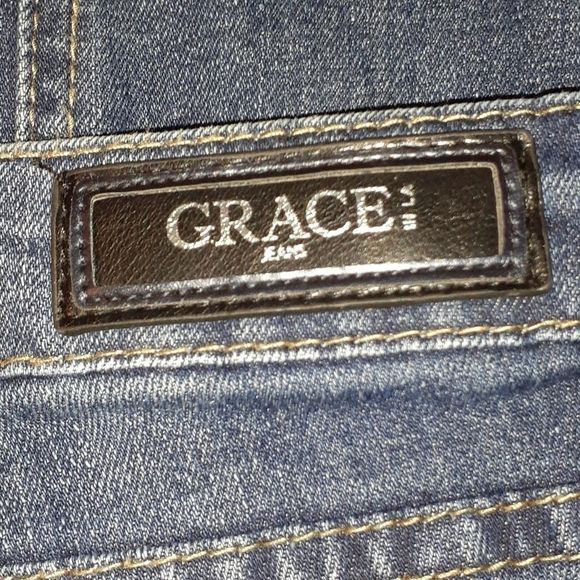 Grace in LA Dark Wash Plain Pocket Skinny Jeans 27 - Picture 4 of 6